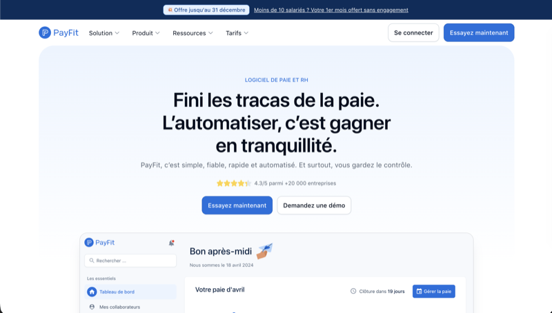PayFit website screenshot